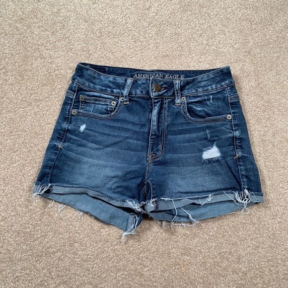 American Eagle Ripped Denim Shorts - Picture 1 of 8